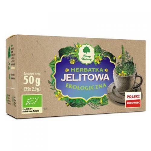 Miniaturka artykułu - DARY NATURY Herbatka Ekologiczna Jelitowa, 25x2,0g USZKODZONE TEKTUROWE OPAKOWANIE