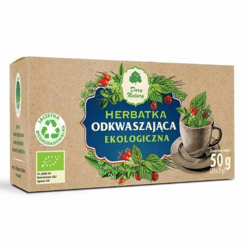 Miniaturka artykułu - DARY NATURY Herbatka Ekologiczna Odkwaszająca, 25x2,0g