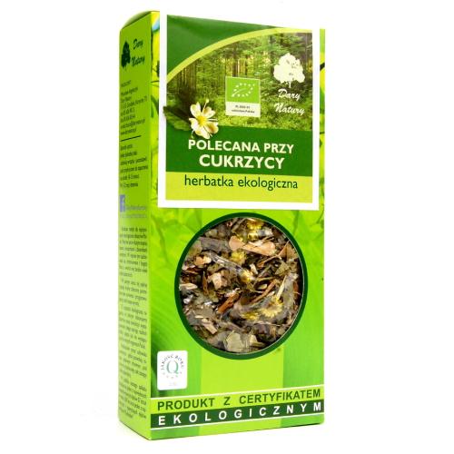 Miniaturka artykułu - DARY NATURY Herbatka Ekologiczna Polecana przy Cukrzycy, 50g
