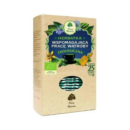 Miniaturka artykułu - DARY NATURY Herbatka Ekologiczna Wspomagająca Pracę Wątroby, 25x1,5g