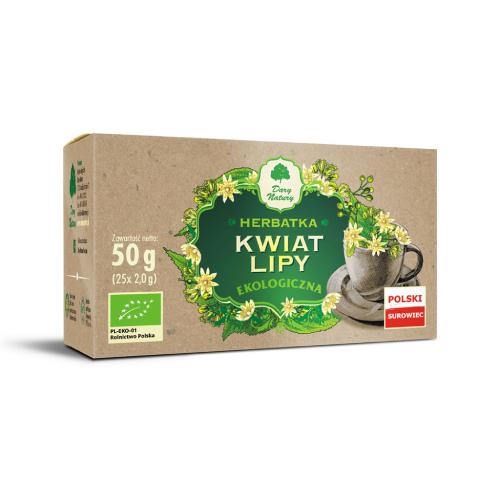 Miniaturka artykułu - DARY NATURY Herbatka Kwiat lipy EKO, 25 saszetek