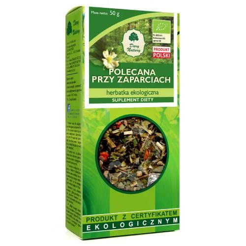 Miniaturka artykułu - Dary Natury Herbatka ekologiczna Polecana przy zaparciach, 50 g