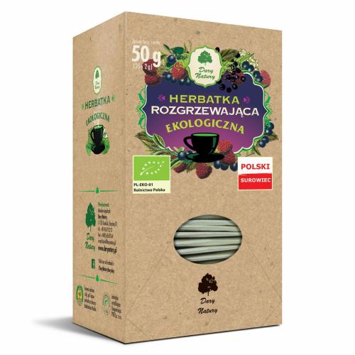 Miniaturka artykułu - DARY NATURY Herbatka Rozgrzewająca EKO, 25 saszetek