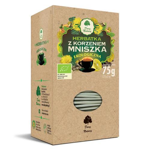 Miniaturka artykułu - DARY NATURY Herbatka z Korzeniem Mniszka EKO, 25 saszetek USZKODZONE TEKTUROWE OPAKOWANIE