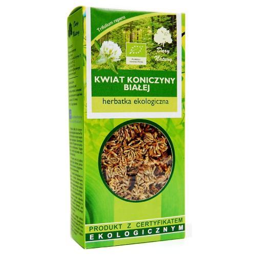 Miniaturka artykułu - DARY NATURY Koniczyna biała kwiat EKO, 25g  KRÓTKA DATA 04.09.2025