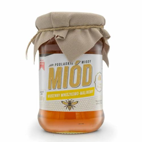 Miniaturka artykułu - DARY NATURY Mi&oacute;d wiosenny mniszkowo-malinowy, 400g