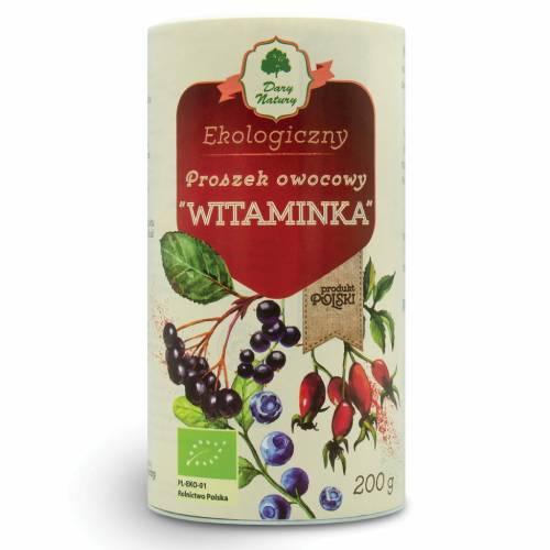 Miniaturka artykułu - DARY NATURY Proszek Owocowy "Witaminka" EKO, 200 g