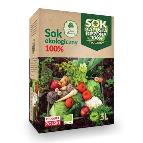 Miniaturka artykułu - DARY NATURY Sok z kiszonej kapusty EKO, 3 l