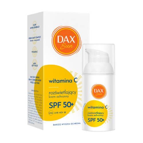 Miniaturka artykułu - Dax Sun Rozświetlający krem ochronny z witaminą C SPF 50+, 30 ml