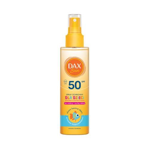 Miniaturka artykułu - Dax Sun Spray ochronny dla dzieci na mokrą i suchą sk&oacute;rę SPF 50, 150 ml