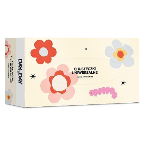 Miniaturka artykułu - Day by Day Chusteczki higieniczne 3-warstwowe Wiosna, 90 szt.   USZKODZONE OPAKOWANIE