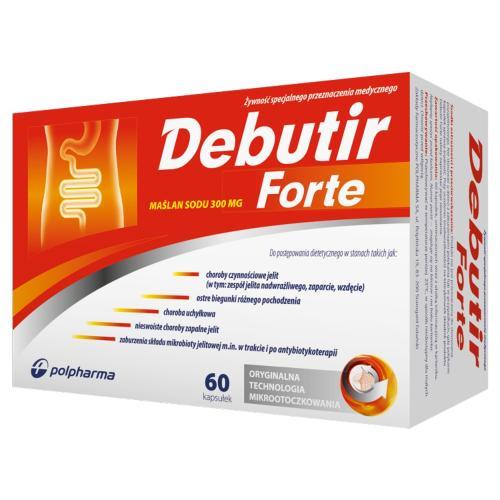Debutir Forte, maślan sodu 300 mg, 60kaps. USZKODZONE OPAKOWANIE