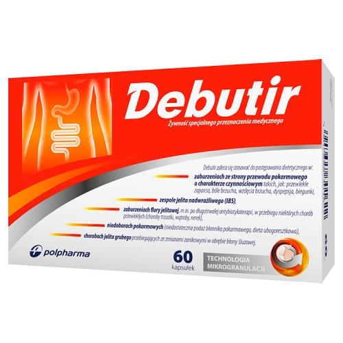 Miniaturka artykułu - DEBUTIR - maślan sodu 150 mg, 60 kapsułek