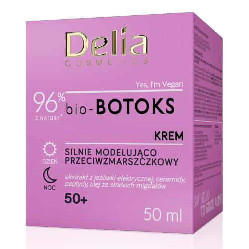 Miniaturka artykułu - DELIA Bio-Botoks Krem modelująco-przeciwzmarszczkowy 50+, 50ml