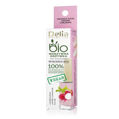 Miniaturka artykułu - DELIA Bio Warzywna Odżywka wygładzająca do paznokci - Rzodkiewka, 11ml