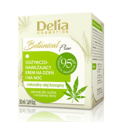 Miniaturka artykułu - DELIA BOTANICAL FLOW Krem konopny odżywczo-nawilżający do twarzy dzień/noc, 50ml