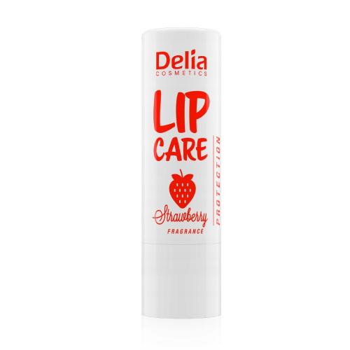 Miniaturka artykułu - DELIA Lip Care Pomadka Ochronna truskawkowa, 4,9g