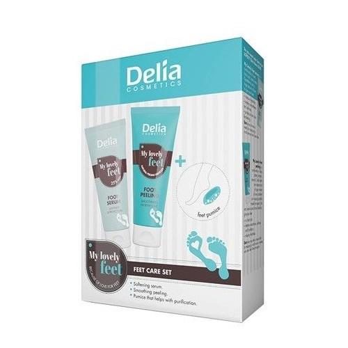 Miniaturka artykułu - DELIA MY LOVELY FEET Zestaw Serum do stóp, 60ml + Peeling do stóp, 60ml + pumeks 