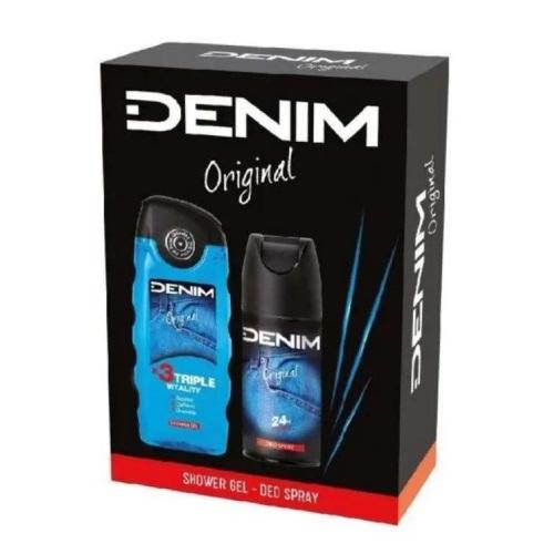 Miniaturka artykułu - DENIM Original Zestaw dla mężczyzn (Żel pod prysznic, 250ml + Dezodorant spray, 150ml)