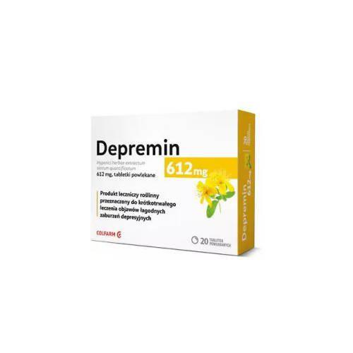 Miniaturka artykułu - Depremin 612 mg, 20 tabletek powlekanych