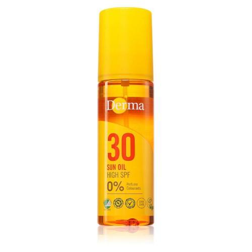Miniaturka artykułu - Derma Sun Olejek słoneczny SPF 30, 150ml USZKODZONE BRAK KORKA