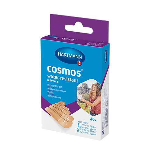 Miniaturka artykułu - Cosmos Water Resistant Zestaw wodoodpornych plastr&oacute;w uniwersalnych, 40sztuk