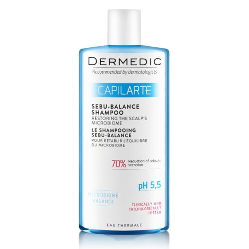 Miniaturka artykułu - DERMEDIC CAPILARTE Sebu - Balance szampon, 300ml USZKODZONE TEKTUROWE OPAKOWANIE