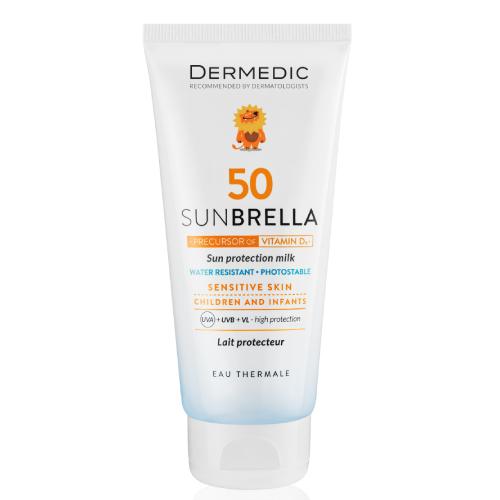 Miniaturka artykułu - DERMEDIC SUNBRELLA Mleczko ochronne dla dzieci i niemowląt SPF50, 100g