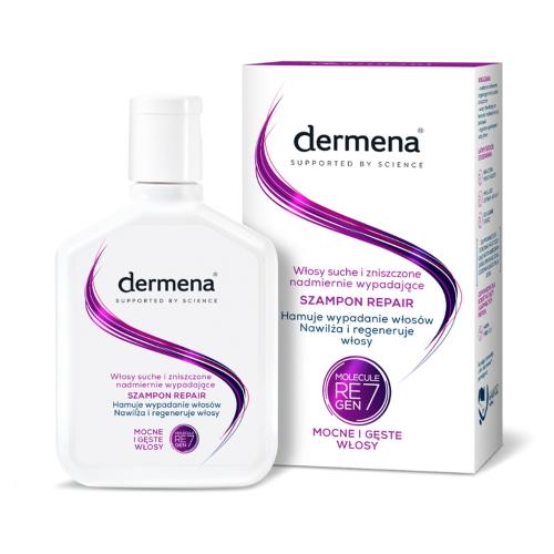 Miniaturka artykułu - Dermena Repair Szampon do włos&oacute;w suchych, zniszczonych i wypadających, 200 ml