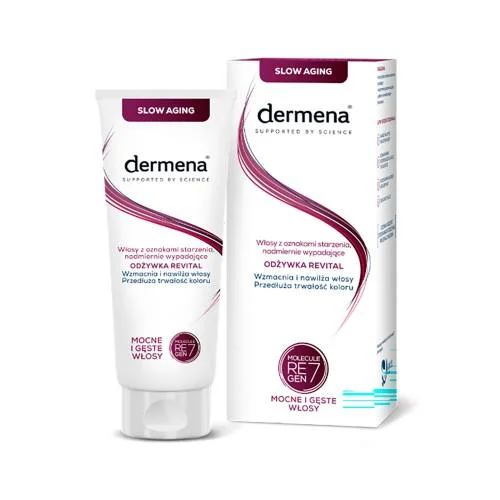Miniaturka artykułu - Dermena Revital Odżywka do włos&oacute;w wypadających, 200 ml