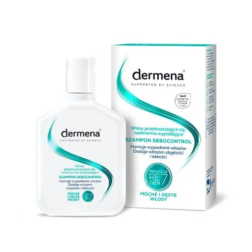 Miniaturka artykułu - Dermena Sebocontrol Szampon do włos&oacute;w tłustych, 200 ml
