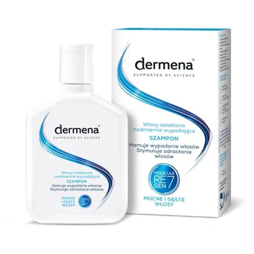 Miniaturka artykułu - Dermena Szampon do włos&oacute;w nadmiernie wypadających, 200 ml