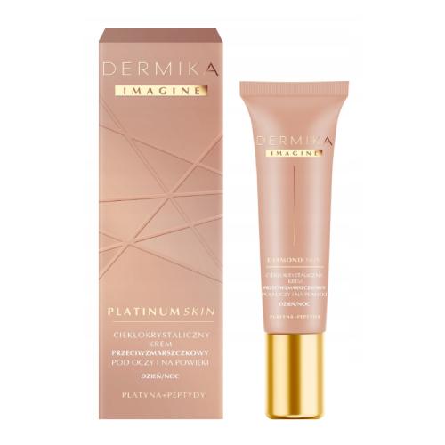 Miniaturka artykułu - DERMIKA IMAGINE PLATINUM SKIN Ciekłokrystaliczny krem przeciwzmarszczkowy pod oczy i na powieki, 15ml