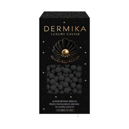 Miniaturka artykułu - DERMIKA LUXURY CAVIAR Kawiorowe serum przeciwzmarszczkowe w kapsułkach na dzień i na noc, 60g KRÓTKA DATA 31.08.2025