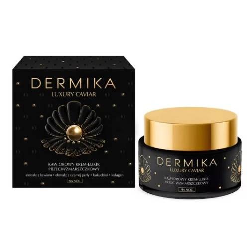 Miniaturka artykułu - DERMIKA Luxury Caviar Kawiorowy krem-elixir przeciwzmarszczkowy na noc, 50ml