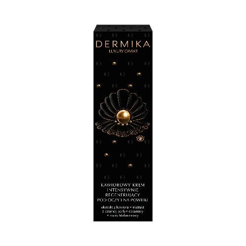 Miniaturka artykułu - DERMIKA Luxury Caviar krem pod oczy kawiorowy intensywnie regenerujący, 15ml