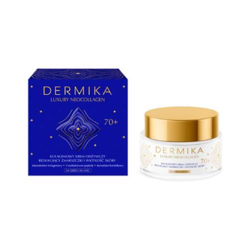 Miniaturka artykułu - DERMIKA Luxury Neocollagen 70+ Kolagenowy krem odżywczy redukujący zmarszczki i wiotkości sk&oacute;ry dzień/noc, 50ml