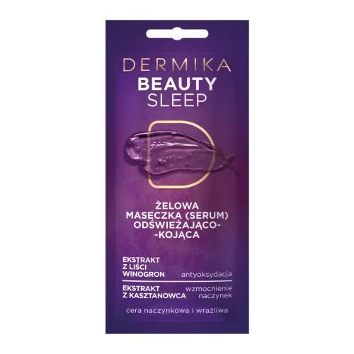 Miniaturka artykułu - DERMIKA Maseczki Piękności Beauty Sleep Żelowa maseczka (serum) odświeżająco-kojąca, 10ml
