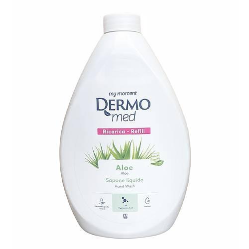 &zwnj;DERMOMED Zapas Mydło w płynie Aloes, 1 l  WGNIECIONA BUTELKA
