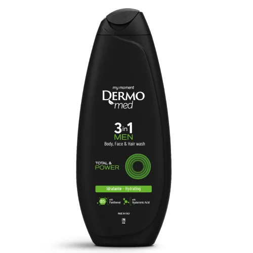 Miniaturka artykułu - Dermomed Total Power Żel pod prysznic dla mężczyzn 3w1, 450 ml