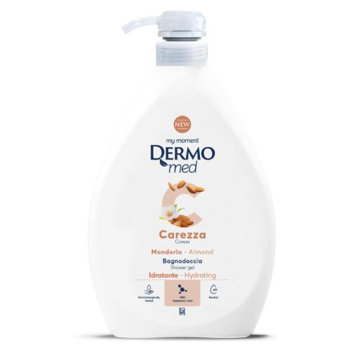 Miniaturka artykułu - Dermomed Żel pod prysznic Carezza Migdał, 1000 ml