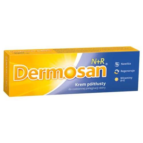 Miniaturka artykułu - DERMOSAN N+R Krem p&oacute;łtusty -  40g USZKODZONE OPAKOWANIE