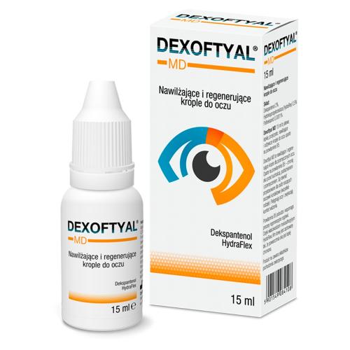 Dexoftyal MD Nawilżające i regenerujące krople do oczu, 15 ml