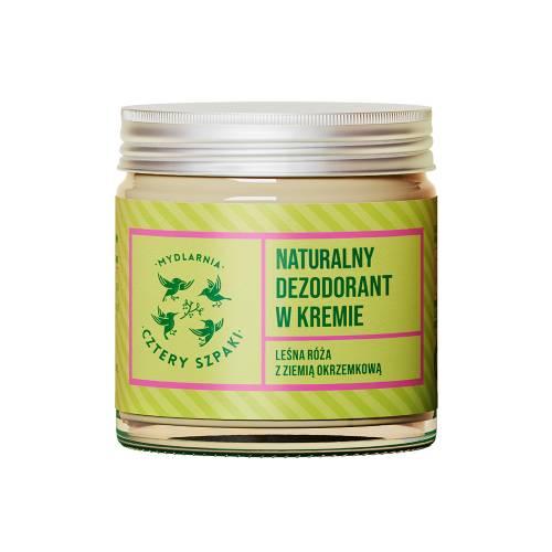 Miniaturka artykułu - Cztery Szpaki (4szpaki) Leśna R&oacute;ża Dezodorant w kremie, 60 ml