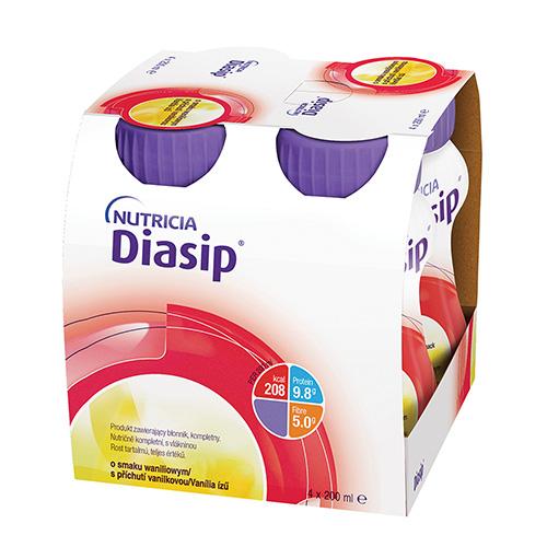 Miniaturka artykułu - Diasip wanilia, 4x200ml / Brak tekturowego opakowania