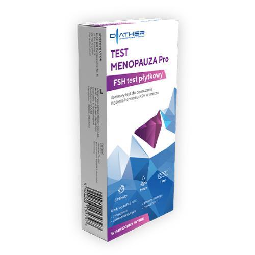 DIATHER Test menopauza PRO płytkowy, 1szt. USZKODZONE TEKTUROWE OPAKOWANIE