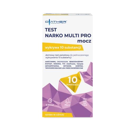 Miniaturka artykułu - Diather Test Narko Multi Pro Mocz panelowy, 1 szt.