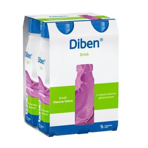 Miniaturka artykułu - Diben DRINK owoce leśne - 4 x 200 ml (30278) USZKODZONE BRAK OPAKOWANIA ZBIORCZEGO