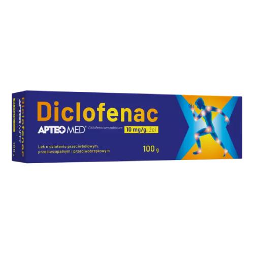 Miniaturka artykułu - Diclofenac APTEO MED żel 10mg/g, 100g