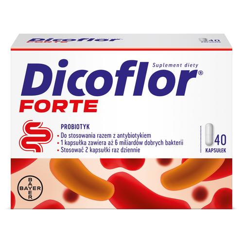 Miniaturka artykułu - Dicoflor Forte probiotyk, 40 kaps.